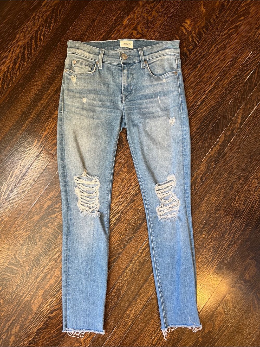 Light Blue Distressed Women’s Skinny Jeans